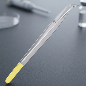 Pinces chirurgicales pour tissus TC6 à pointe courbée en acier inoxydable, instrument manuel certifié CE Classe I pour interventions chirurgicales - Product Image 2