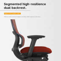 Chaise de bureau ergonomique haut de gamme à dossier en maille, coussin en éponge confortable, accoudoirs 3D réglables, chaise pivotante pour ordinateur