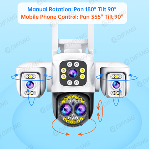 Caméra extérieure Yoosee à triple écran, quatre objectifs, zoom optique 10X, CMOS 16MP, suivi automatique IA, étanche, protection de sécurité CCTV - Product Image 5