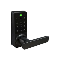 Vente directe d'usine Serrure intelligente à code numérique en alliage de zinc avec stockage dans le cloud pour portes en bois/verre/acier Hôtels et appartements
