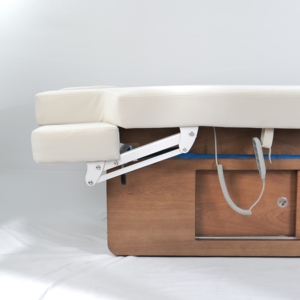 Lit de spa facial électrique réglable DEFEINUO, professionnel, de luxe, en acier inoxydable doré, 4 moteurs, <span class=keywords><strong>table</strong></span> de cire en cuir PU - Product Image 5