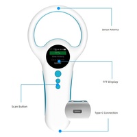 Lector de Etiquetas para Animales OEMODM, Escáner de Microchip RFID para Mascotas, Frecuencia de 134.2KHz y 125KHz, FDX B EMID, USB 2.4G, 800 Registros, Pantalla TFT de 1.44