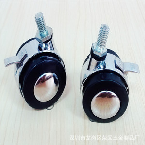 Swivel Plate 2 Inch With Brake Aluminum Alloy 8mm Thread <b>Nylon</b> <b>Screw</b> Wheel For Home Office Furniture - Product Image 4