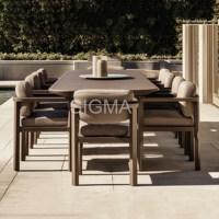 Ensemble de canapé d'extérieur en aluminium personnalisable 3 places avec fauteuil et table basse, mobilier de salon moderne pour patio, bord de piscine, jardin