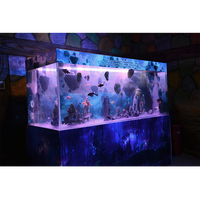 Table basse aquarium poisson, en verre acrylique, fait à la main