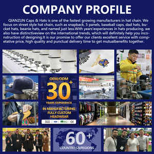 Gorra de Béisbol Azul sin Estructura de Perfil Alto de 5 Paneles Estilo Urbano con Forma Cuadrada y Logotipo Bordado Personalizado del Fabricante - Product Image 6