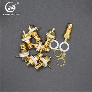 Borne de connexion YIVO XSSH Audio HIFI 8mm Audio vidéo prise Jack Terminal électrique laiton plaqué or femelle connecteur de prise RCA - Product Image 2