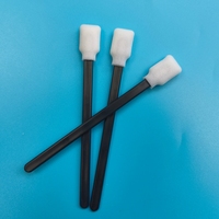 Hisopo de espuma rectangular sin pelusa con mango negro 707 para limpieza de coches, detallado y limpieza de impresoras