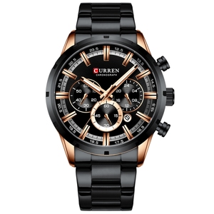 Reloj Curren M8355 para Hombre, Resistente al Agua, Cuarzo, Seis Agujas, Calendario, Correa <span class=keywords><strong>de</strong></span> Acero, Reloj <span class=keywords><strong>de</strong></span> Negocios - Product Image 1