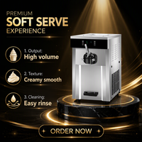 Nouvelle machine à crème glacée commerciale pour le Festival du shopping de septembre, machine à crème glacée molle à saveur unique, de comptoir, au lait et à l'eau
