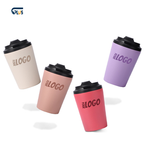 Tazza da caffè con Logo personalizzato in acciaio inossidabile con doppia parete isolata da 12 once tazza da caffè riutilizzabile ecologica per <span class=keywords><strong>sport</strong></span> all'aria aperta tazza da viaggio - Product Image 1