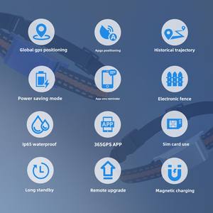جهاز تتبع جديد للكلاب بتقنية <span class=keywords><strong>GPS</strong></span> مقاوم للماء IP67 مع تقنية 4G وخاصية مكافحة الضياع وسجل المسار وسياج رقمي للسفر - Product Image 4
