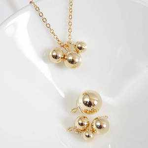 Dijes de Bola Vintage de Oro de 14K para la Elaboración de Joyería Permanente, <span class=keywords><strong>Pulseras</strong></span>, Collares, Gotas de Bola - Product Image 6