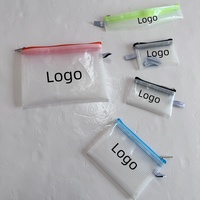Sac de rangement transparent en maille avec fermeture éclair, personnalisé avec logo, étanche, grande capacité, pour étudiants et bureau, vente en gros