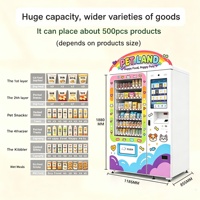 Distributeur automatique de nourriture pour animaux de compagnie avec écran tactile de 21,5 pouces, gestion basée sur le cloud SDK, options de paiement multiples pour usage public