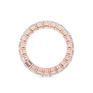 Anillo de Aniversario Elegante Chapado en Oro de 10K con Diamante Cultivado en Laboratorio Corte Princesa para Mujer - Product Image 2