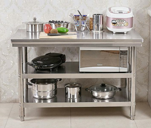 Geri ile 201 paslanmaz çelik restoran mutfak çalışma masası tezgah - Product Image 3