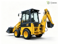 JCB 1CX Compact Mini 4WD Backhoe Loader Bekas Model 2023 Bersertifikasi CE EPA EURO 5 Mesin Kubota & Pompa Eaton Motor Bearing Gearbox