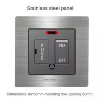 Interruptor de Pared Eléctrico con Marco de PC, 220V 10A, 1 Grupo, 2 Vías, IP27, Duradero, Moderno, Estándar EU/UK, Panel Táctil, Fácil de Usar con la Aplicación EWeLink