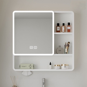 WINER M& Style Simple, Armoire <span class=keywords><strong>de</strong></span> <span class=keywords><strong>Salle</strong></span> <span class=keywords><strong>de</strong></span> <span class=keywords><strong>Bain</strong></span> avec Miroir LED, Ouverture sur un Côté, en Acier au Carbone - Product Image 2
