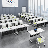 Mobilier de bureau Table de salle de réunion pliante portable Bureau de salle de formation mobile Grand