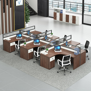 Escritorio de oficina de alta calidad partición cubículo estación de trabajo abierta escritorio 2 4 6 8 personas estación de trabajo de personal mesa de oficina - Product Image 4
