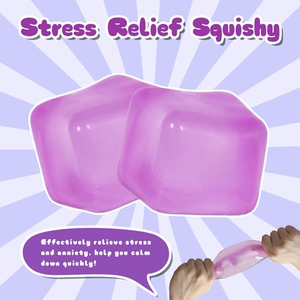 Juguete Antiestrés de Silicona Morada en Forma de Cubo de Hielo, Sensorial, de Rebote Lento, Suave al Tacto, para Niños y Adultos - Product Image 4