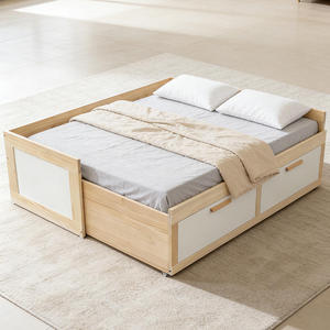 Culla Multifunzionale <span class=keywords><strong>Montessori</strong></span> Convertibile, Divano <span class=keywords><strong>Letto</strong></span> in Legno per Bambini, <span class=keywords><strong>Letto</strong></span> per Bambini e Ragazzi per Uso in Soggiorno - Product Image 5