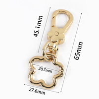 Deepeel XP230 65*21mm bricolage coloré Floral alliage porte-clés fermoirs pour sac bijoux accessoires chien boucle mousqueton pivotant homard