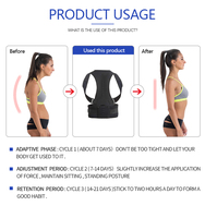 Ceinture de soutien lombaire de posture entièrement réglable Correcteur de posture magnétique pour le dos
