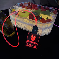 Badge d'identification LED rechargeable par USB, lumières multicolores, affichage personnalisable, garantie 1 an pour bars et aéroports