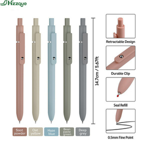 Bolígrafo <span class=keywords><strong>de</strong></span> gel personalizado Morandi sencillo para estudiantes, bolígrafo <span class=keywords><strong>de</strong></span> <span class=keywords><strong>tinta</strong></span> negra <span class=keywords><strong>de</strong></span> 0,5mm con logotipo personalizado, suministro <span class=keywords><strong>de</strong></span> papelería al por mayor - Product Image 1