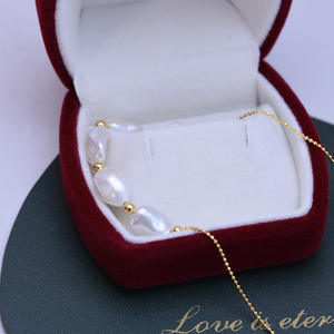 Collar con Colgante de Plata S925 para Mujer con Perlas de Agua Dulce de 7-8 mm, Blancas, de Luz Intensa, Casi Impecables, Accesorio de Moda con Diseño de Pluma - Product Image 4