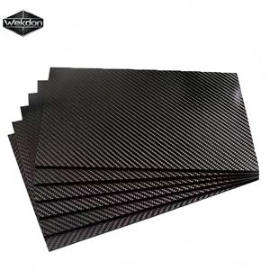 Feuille de fibre de carbone Wekdon 3K, tissage uni, épaisseur 1,0 mm, qualité industrielle, résistante aux déchirures, matériau CNC - Product Image 1