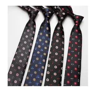 Gravata masculina formal retrô, casual, em inglês, casual, flor listrada, floreta, formal, de 7cm