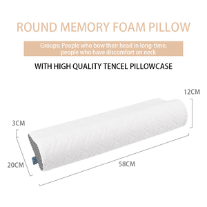 Oreiller arrondi ergonomique en mousse à mémoire de forme, <span class=keywords><strong>orthopédique</strong></span>, à mémoire de forme, <span class=keywords><strong>traversin</strong></span> Anti-ronflement, pour cou - Product Image 2