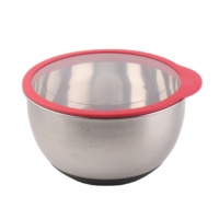 Ensemble de Bols Mélangeurs Colorés en Acier Inoxydable, Bols à Salade et de Rangement Gigognes avec Fond en Silicone et Couvercle