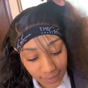 شعر مستعار مصمم مرن رقيق رياضي للنساء حواف عقال مع قبضة - Product Image 4