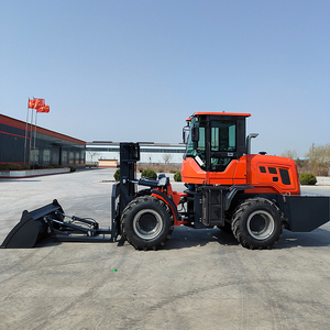 รถยก 4x4 ยี่ห้อจีน พร้อมบุ้งกี๋ติดเครน รุ่น ZLIN 5T รถยกสำหรับใช้งานนอกพื้นที่ รถยกดีเซล 5 ตัน ขาย - Product Image 4