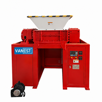 Doppelwellen-Schredder Metallzerkleinerungsmaschine Mini-Doppelwellen-Zerkleinerer für Plastik, Karton, Aluminiumdosen, Reifen, Stoffabfälle