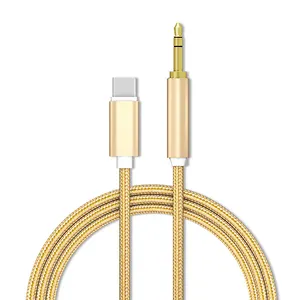 Cable auxiliar para iPhone, adaptador auxiliar de Audio Kabel, USB tipo C, 3,5mm, venta al por mayor