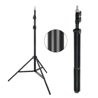 Trépied métallique réglable 2,1 m 8806 avec support de téléphone et design portable pour studio photo, boîte à lumière, réflecteur et lampes d'éclairage