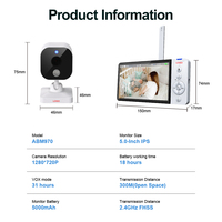 Moniteur Bébé 5 Pouces 1080P 2026 avec Vision Nocturne, Transmission 300m, Audio Bidirectionnel, Caméra de Surveillance Directe pour Utilisation en Voiture