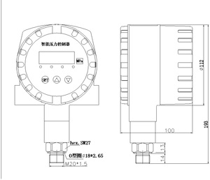 Gas điều khiển áp suất đo kiểm soát chống cháy nổ điện tử công tắc áp suất với hợp kim nhôm + 24V 60 Mpa - Product Image 5
