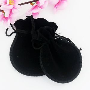 Custom Size and Shape Velvet Drawstring Jewelry Dust Bag with logo Printing for Bracelets, <b>Necklace</b> Cosmetic <b>Storage</b> & Packaging - Product Image 4