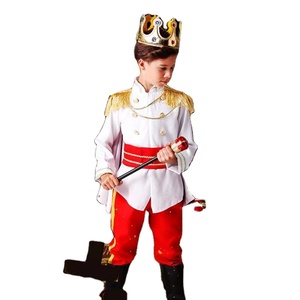 Costume unisexe pour enfants d'Halloween, costume de roi pirate et de prince, tenue de danse pour spectacle (matériel en nylon) - Product Image 1