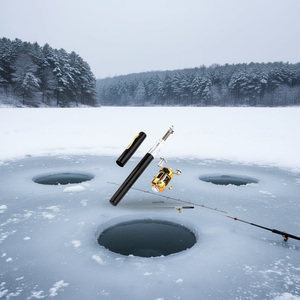 Super mini canne à pêche portable 96 cm en fibre de carbone, action moyenne rapide, pour pêche sur glace et eau douce, canne de poche rétractable - Product Image 2