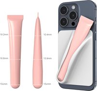 Support de téléphone en silicone de qualité alimentaire FDA/LFGB pour rouge à lèvres, à coller sur l'arrière de l'étui, pour utilisation en extérieur, compatible iPhone et Android