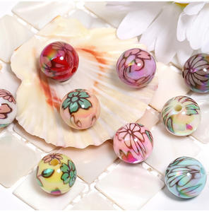 ลูกปัดอะคริลิคพิมพ์ลายอิเล็กทเทรนใหม่ลูกปัดหลวมแบบทำมือวัสดุเครื่องประดับ - Product Image 5