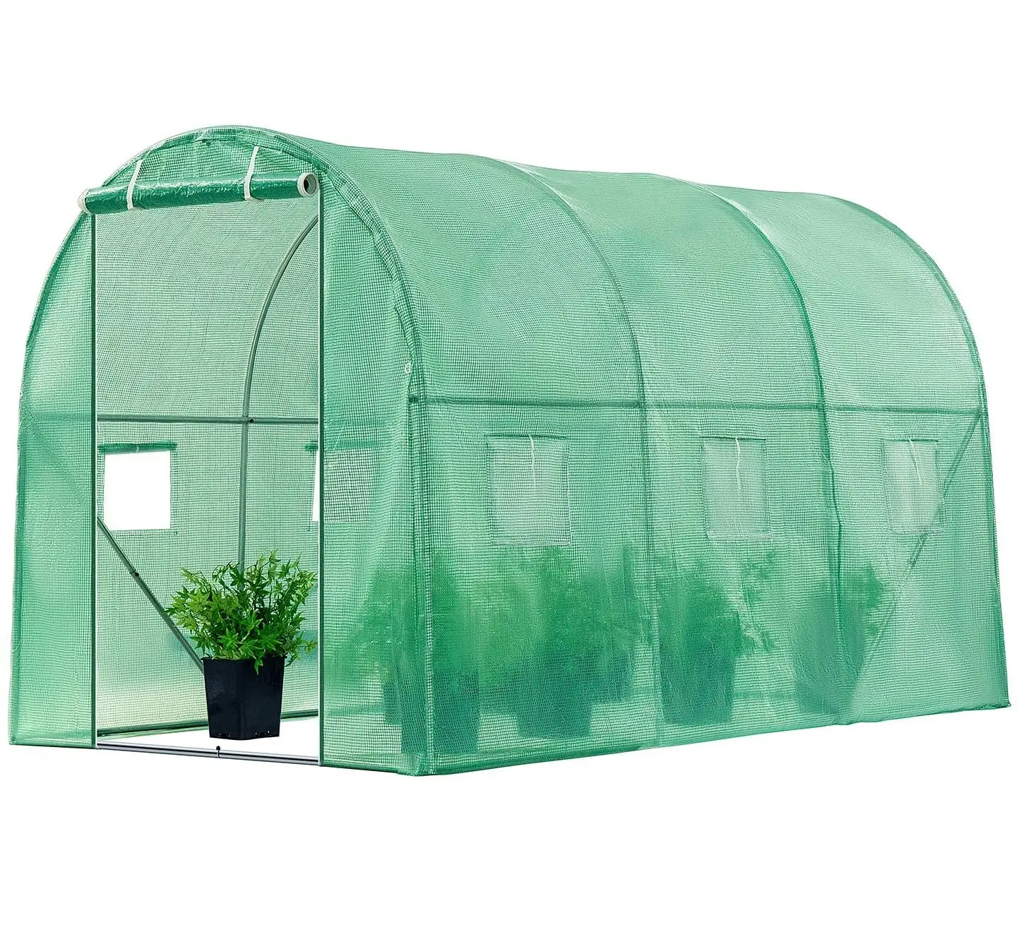 Mini invernadero portátil de 2 niveles para jardinería, invernadero para exteriores, 8 estantes